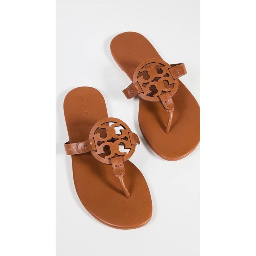 Tory Burch Womens Miller Soft Sandals - Bourbon Miele/Tan/Brown - Picture 2 of 3